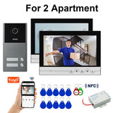 Unit Home Video Intercom for Apartments Residential Intercom Doorbell 9inch Wifi Video Door Phone System with RFID Card Unlock