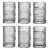 NEW ARRIVAL Vintage Hobnail Drinking Glasses Set of 6 Cocktail Glasses Set Water Glasses Cup Bar Glassware Set for Beer Whiskey