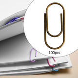 100 Pieces Paper Clips Office Supplies Creative Multipurpose Accessories Paperclips Notes Classified Clips for Home Teacher