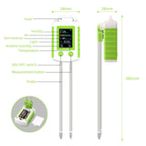 6-in-1 Soil PH Meter Fertility Temperature Humidity Light Tester 90° Rotatable LCD Backlight Soil Hygrometer for Garden Plant