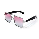 Smart Sunglasses Glasses Music Glasses Outdoor Sports Waterproof Anti-UV Bluetooth Glasses Call for Men Women Pink