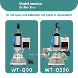 pneumatic hot stamping machine WT-QS90 digital multifunctional automatic collection hot stamping paper hot stamping machine