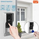 2-Wire 7 / 10" Video Door Phone with 2pcs Monitor TUYA App IC Card PIN Unlock Support Smart Video Intercom System for Home 1080P