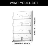 Acrylic Business Card Holder Horizontal Pre Drilled Card Storage Sticker Display Stand Hanging Organizing Marketing Holder