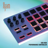 ESI Xjam USB MIDI Performance Controller Portable Ultra-thin Aluminum Drum Pad For Mac PC iPad Bitwig Studio 8-Track Cubasis LE