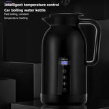 Electric Water Kettle for Tea Coffee Black 1300ML Portable Water Boiler Car Heating Cup Car Heating Cup Portable Stainless Steel