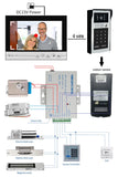 New 9 inch 4in1 Unlock Wifi Doorbell Video Intercom System Video Door Phone Password Camera with Electric Control Door Lock
