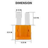 100pcs Micro2 Blade Fuses Assortment Kit (5A,7.5A,10A,15A,20A,25A,30A) with Fuse Puller, ATR Micro2 Fuse for Truck SUV Boat RV