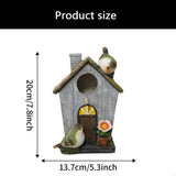 2025 New Resin Bird House Waterproof Nest Cage for Outdoor Easy Installation Attracting Birds Shelter Place Garden Decoration