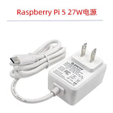 Raspberry Pi 5 USB-C Power Adapter - 27W 5.1V/5A PD Charger with 1.2M Cable (US/EU/UK Plug)