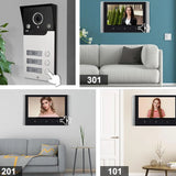 4 wire 7 inch Apartment Building Wifi Video Intercom App Remote Unlock with 2/3/4 Buttons for Family HD Video Door Phone System