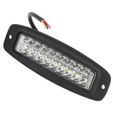 18W LED Warning Light Dual Color Yellow & White 2800lm IP67 Waterproof Strobe Lamp for Jeep Truck Car SUV Modified