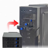 Backplane With Fan Hard Disk Cage Hot Swappable Chassis 2 3.5Inch HDD Optical Drive Expansion 3