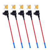 Upgraded Blade Fuse Tap-Low Profile Fuse Taps,  Add-a-Circuit Fuse Adapter, 12V Tap Fuse Holder with 5 Amp Low Profile Mini Fuse