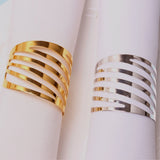 50pcs Napkin Rings Hollow Out Napkin Holders Buckles for Wedding Dinner Party Table Decorations