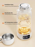 1.0L Electric Heating Cup Multifunction Boiled Water Pot Outdoors Travel Teapot 12V 24V 220V Portable Electric Kettle Home Car