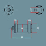 PWM dimming lamp LED filled 15W underwater lamp maximum depth 300m Special waterproof ROV underwater robot lamp