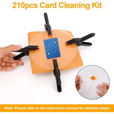B27B TCG Card Grading Care Flattening Repairing Tool 210Pcs Card Cleaning Kit, For Collector Gift Cleaner Tool Accessories