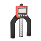 0-80mm 0.01mm LCD Digital Display Height Depth Gauge with Magnetic Feet, ABS Material, Black+Red+Silver, 0-50mm Hole Depth,