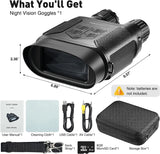 NV400B Digital Night Vision Binocular Device Professional Infrared Telescopes 3.5X-7X Zoom 1300ft/400M Range for Hunting Camping