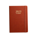 A5 Diary Notebook, 2023 Monthly Journal Notepad 180 Sheets 360 Pages Writing Pads PU Leather Cover for Business Work Supplies
