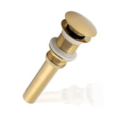 Stainless Steel Push and Seal Pop Up Drain Overflow Free Design Chrome Finish Ideal for1/4 Inch Sinks Modern Bathroom Sink Drain