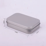 20pcs Silver Small Rectangular Tin Containers Candy Case Crafts Geocache Storage Boxes