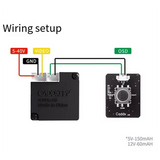 For Caddx Ratel2 Analog Camera 500MP Pixel 165° Viewing Angle Traverser FPV Versatile Convenience Camera, Easy Install Black