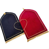 New Pack of 2 Thick Flannel Heart Rug Set for Couple Worship Carpet Islamic Wedding