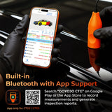 Digital Paint Thickness Gauge Built-in Bluetooth 0.0-9900μm Fe/Al/Zi Putty Car Paint Coating Thickness Tester LCD Screen