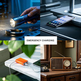 Outdoor Emergency Tool Cranked for 2 Minutes, can Lgnite 40-50 Times 8-capacitor Hand Generator USB Charging Camping Equipment
