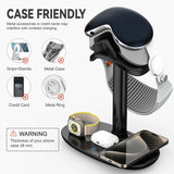 3 in 1 Wireless Charging Station for Apple Vision Pro VR Glasses Hanger Removable Charger Stand for Study Game Room Office