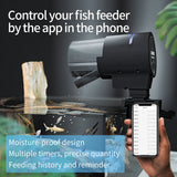 WiFi Intelligent Timing Automatic Feeder Aquarium Goldfish Feeder 210ML Capacity Fish Feeder Mobilephone APP Control Particle
