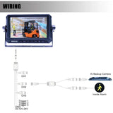 1080P AI Pedestrian Detection Camera System with 7'' AHD 3 CH Car Monitor