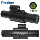 Ponbos TD-03 Wildlife Tactical Monocular Telescope 1080P UHD Professional Infrared Night Vision Scope Sight for Hunting