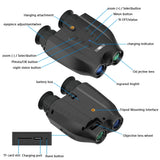 Ponbos DT99 Head-mounted Infrared Night Vision Binoculars 2.5K UHD 48MP 3D Binocular Telescope Camera for Hunting Camping