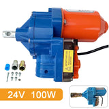 DC 24V Electric Film Roller Greenhouse Roll Up Motor Electric Film Roll Machine 100W Greenhouse Film Winding Machine