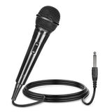 Handheld Wired Microphone Dynamic Vocal Mic with 6.35 Jack 6.56ft Cable and ON/Off Switch  for Speakers Karaoke Amp Mixer