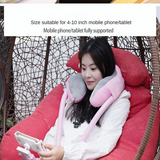 ABWG-Phone Neck Pillow Holder for Plane Travel Adjustable Cell Phone Stand with 360 Flexible Tablet Arm Pillow,Light