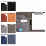 PU Leather A4 File Folder Clipboard With Card Holder Magnetic Buckle Business Meeting Contract Clamp Pen Insert File Organizer