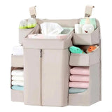 New Multifunctional Baby Crib Organizers Storage Bag Sustainable Fabric for Diapers Toy Clothes