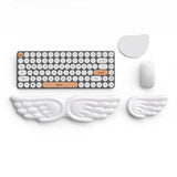 New Angel Wing Mouse Wrist Rest Set Non-Skid Ergonomic Wrist Support Silicone Memory Foam Mouse Pad for Office and Gaming