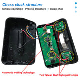 LEAP Chess Clock Digital Chess Timer with Delay and Professional for Board Games Timer Wood Grain Color, Model PQ9907S,