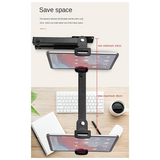 GW-Wall Mount Tablet Stand Adjustable Long Arm Stretchable Cell Phone Stand For 4-13 Inches