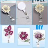 100 PCS Retractable Badge Reel Clips ID Card Holder Reel With Metal Belt Clip For Hanging Cards Key Chains