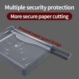 Length Desktop Mini Paper Trimmer Dark Gray with Security Cutter Head Guillotine Cutter Premium Accurate Scale