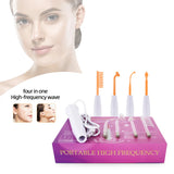 High Frequency Skin Therapy Electrode Wand Neon Electrotherapy Glass Tube  Acne Spot Remover Face Skin Care Home Beauty Machine