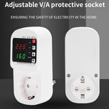 220V 63A Adjustable V/A Protective Socket Digital Display Self-resetting Over Voltage And Under Voltage Protector Safe Socket