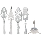 304 Stainless Steel Unique Design Cocktail  Glass Cup Drinking Filter Wormwood Spoon Absinthe Spoons Drinking Spoons