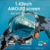 K59 Sports Smartwatch 1.43 Inch AMOLED Screen Integrated Zinc-alloy BT Calls IP67 Waterproof Montion Track